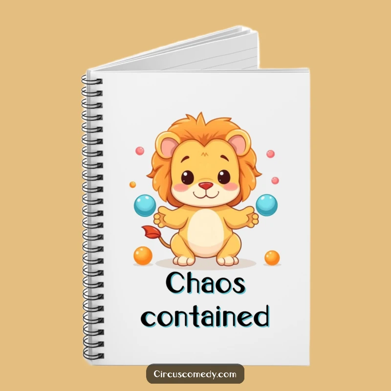 Funny Lion Juggling Notebook - Perfect for Creative Ideas