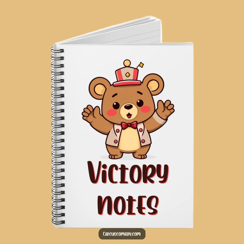 Funny Bear Ringmaster Notebook: Triumphant Bow Journal Gift