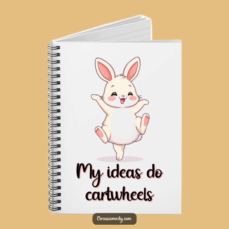 Funny Bunny Cartwheel Notebook: Jot Down Your Fluffy Ideas, Gift!