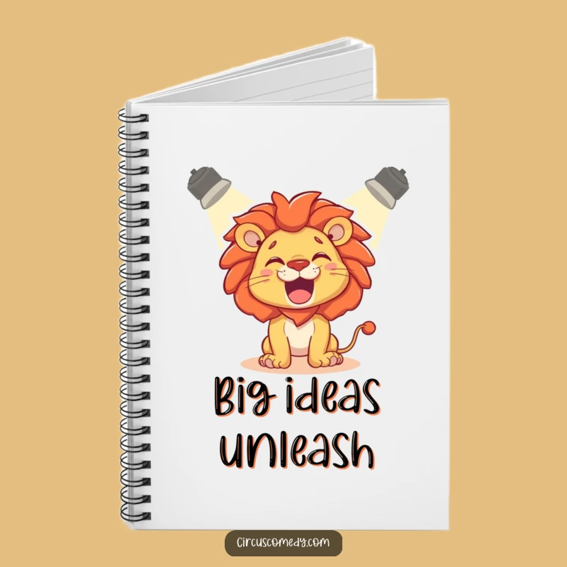 Funny Lion Roaring Notebook: Playful Spotlight Journal Gift
