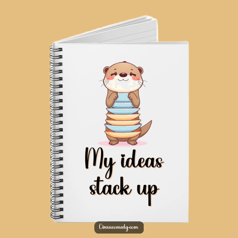 Funny Otter Balancing Plates Notebook: Keep Your Thoughts Stacked!