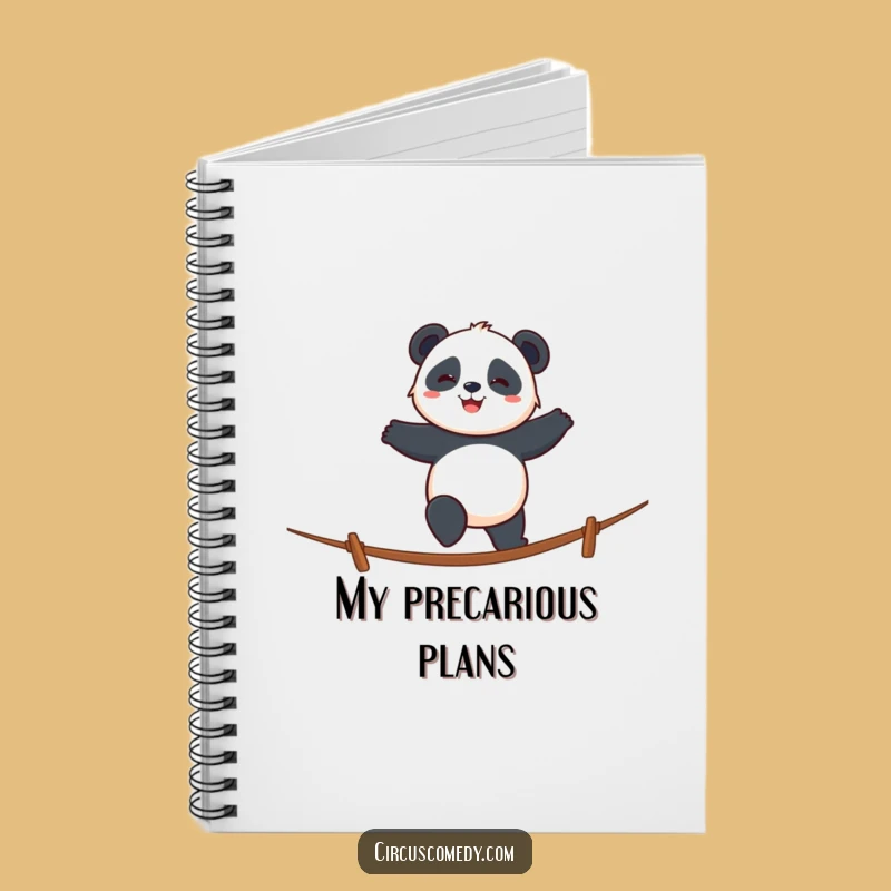 Funny Panda Tightrope Notebook: Plan with Purpose, Hilarious Funny Gift