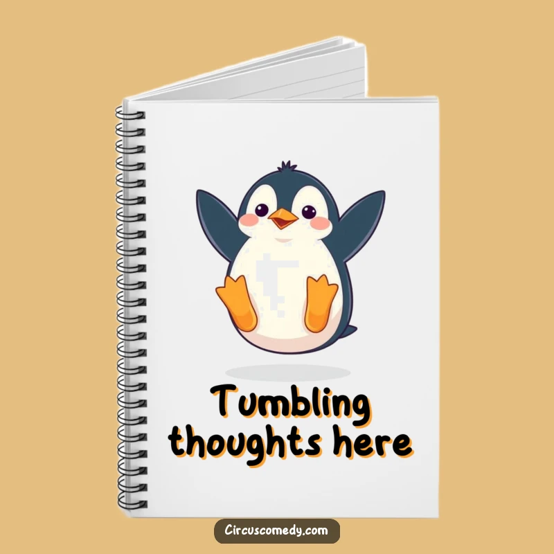 Funny Penguin Notebook: Waddling Somersault - Journal Your Fun