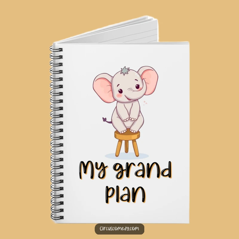 Funny Elephant Balancing Notebook - Perfect for Notes & Ideas