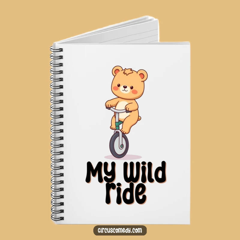 Funny Bear Unicycle Notebook - Perfect for Adventures & Notes