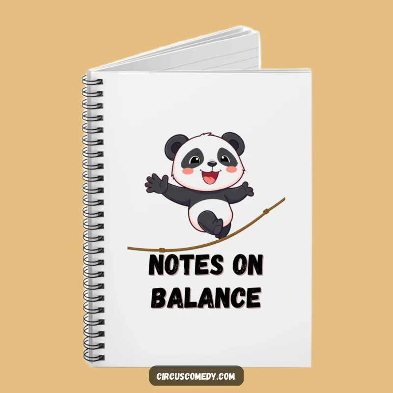 Funny Panda Tightrope Notebook: Focused Ideas & Hilarious Journal Gift