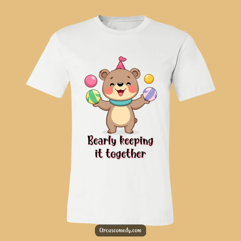 Funny Bear Juggling T-Shirt: Adorable Circus Design for a Hilarious Gift