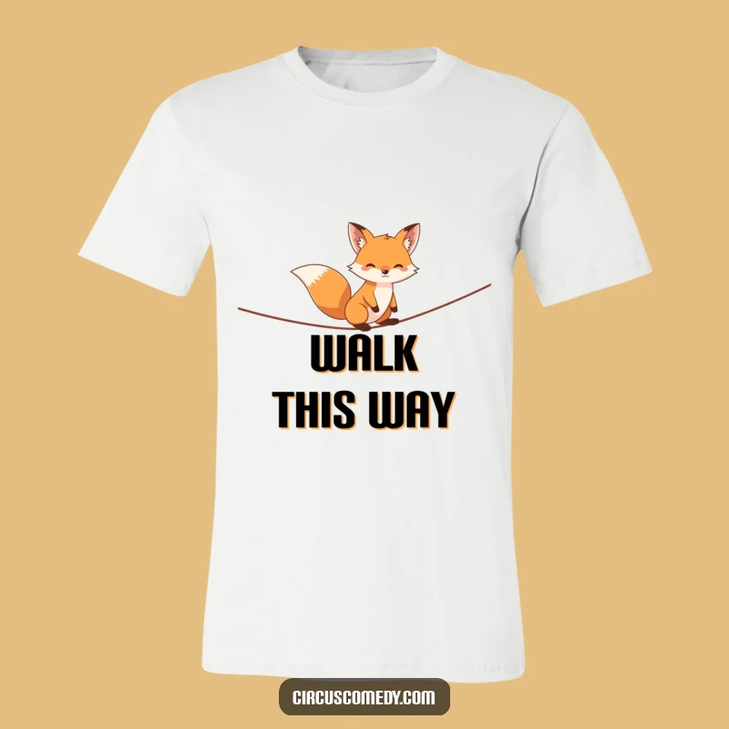 Funny Fox Tightrope T-Shirt - Wearable Acrobat Fun Gift