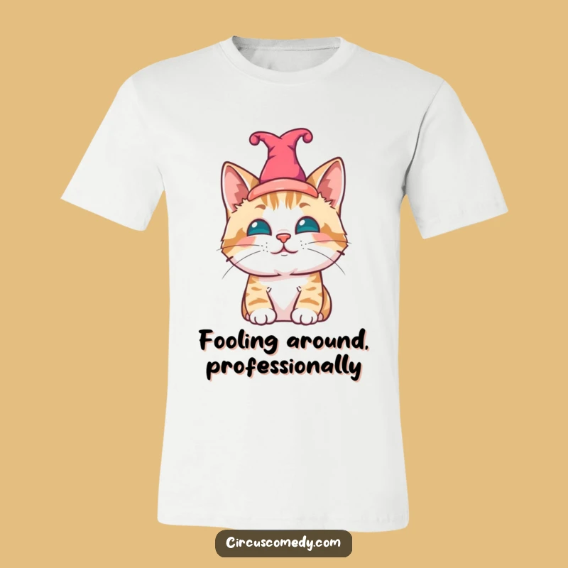 Funny Jester Cat T-Shirt: Wear Contentment with Hilarious Feline Style
