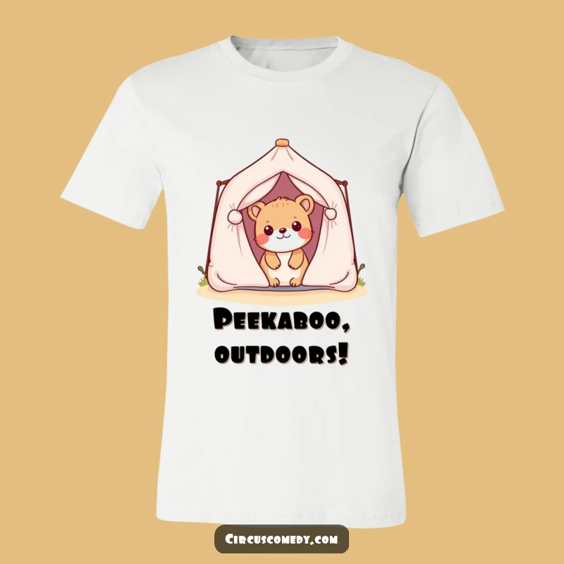 Funny Playful Animal Tent T-Shirt, Hilarious Outdoor Adventure Graphic Tee