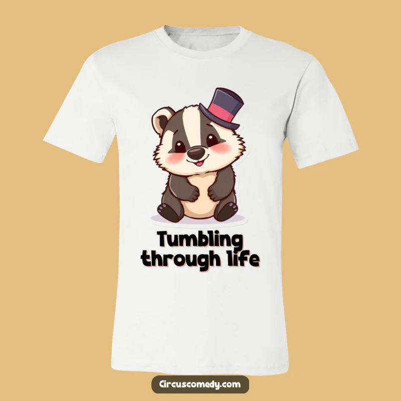 Funny Badger Top Hat T-Shirt: Silly Style & Hilarious Circus Gift