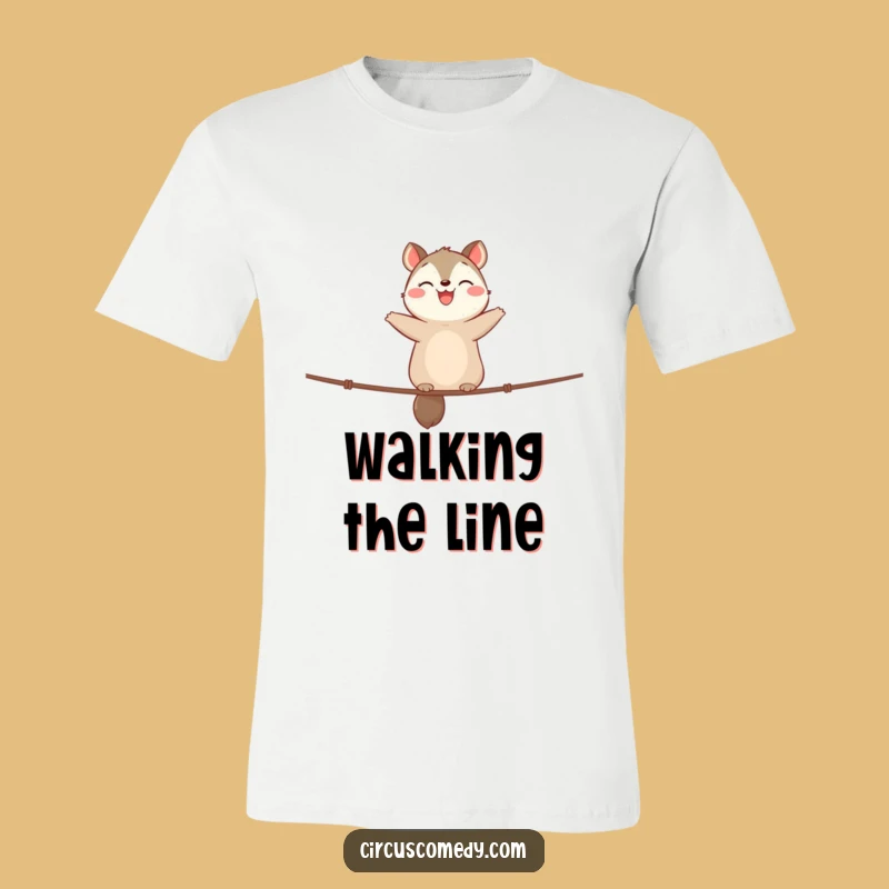 Funny Animal Tightrope T-Shirt - Happy Balance for a Cool Look