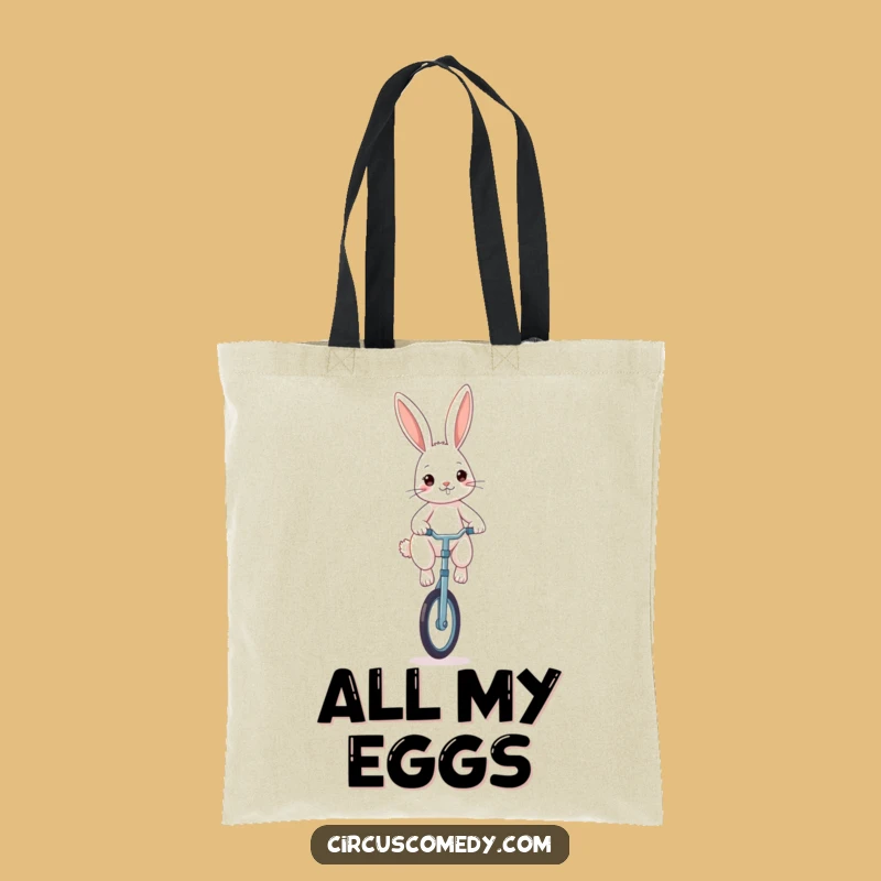 Funny Rabbit Unicyclist Tote Bag - Carry Your Determination Everywhere!