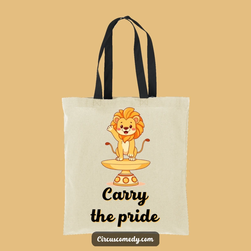 Funny Lion Plate Tote Bag - Stylish Regal Carryall Gift