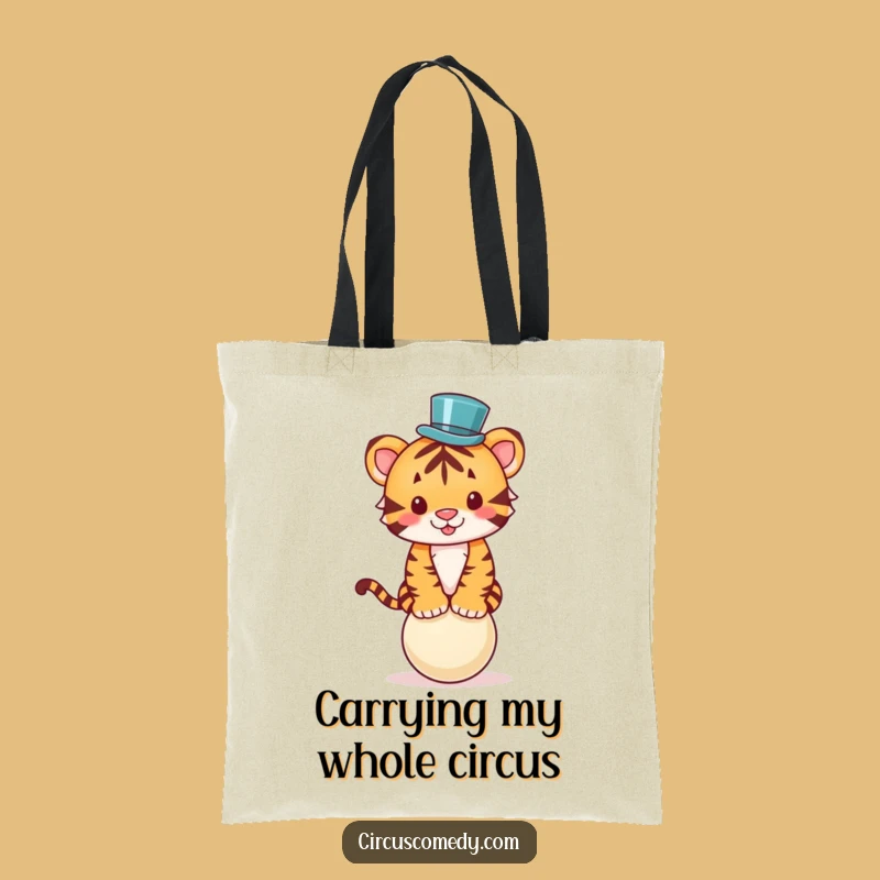 Funny Tiger Top Hat Tote Bag: Carry Your Laughs in Style, Perfect Gift!