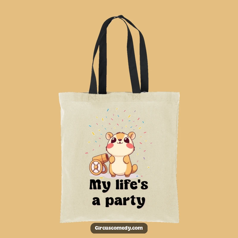 Funny Confetti Surprise Animal Tote Bag, Trendy and Hilarious Shopping Accessory