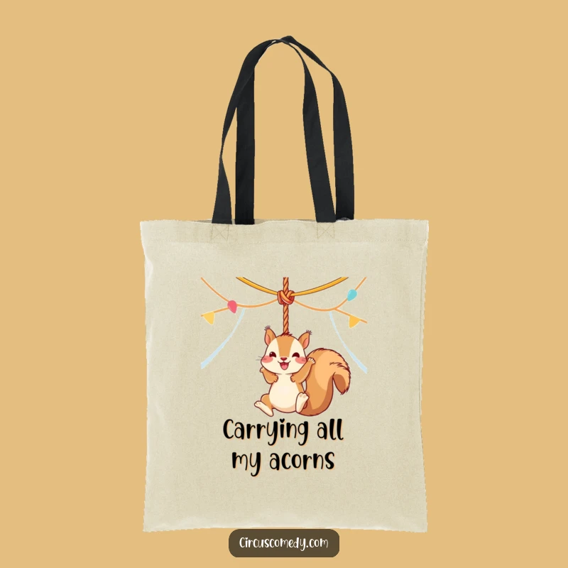 Funny Squirrel Circus Tote Bag - Stylish & Hilarious Swinging Squirrel Gift