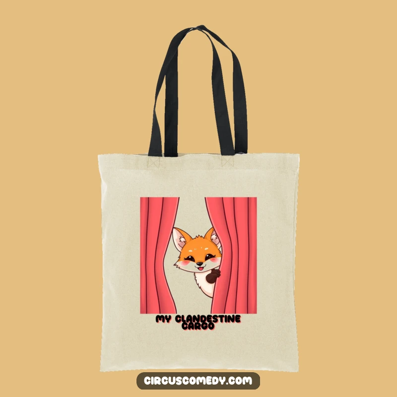Funny Fox Peeking Tote Bag - Carry Your Secrets in Style