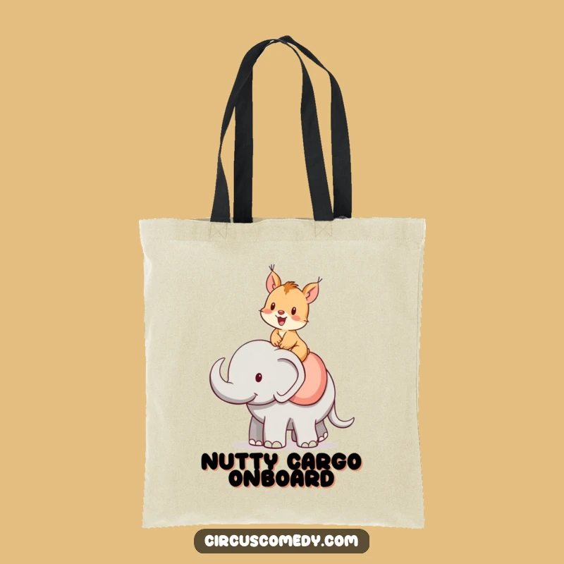 Funny Squirrel Elephant Rider Tote Bag - Carry Your Cheer Everywhere!